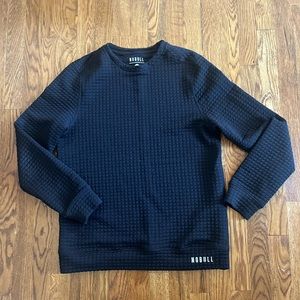 NOBULL Quilted Crew Pullover in Black Men’s Size Medium